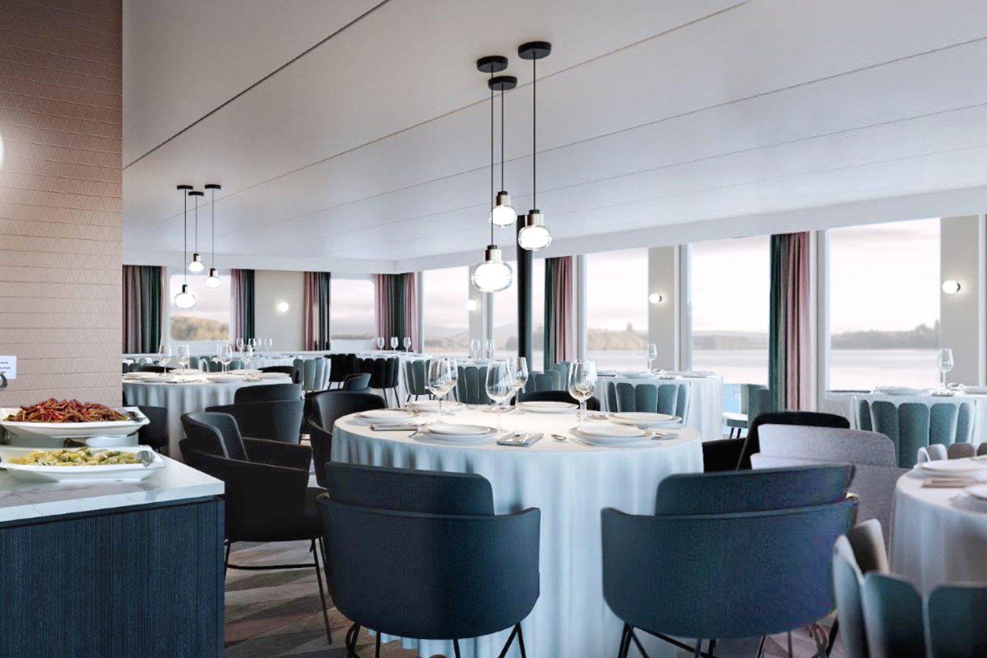 Теплоход Александра, ресторан