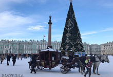 Новый год и Рождество в Ст. Петербурге, катание на каретах