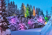 Горный парк Рускеала зимой, Карелия