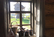 Деревня Верхние Мандроги на реке Свирь