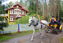 Деревня Верхние Мандроги на реке Свирь