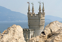 Ласточкино гнездо, на 40-м Аврориной скале мыса Ай-Тодор. Гаспра на южном берегу Крыма