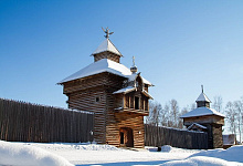 Музей Тальцы на Байкале, зима