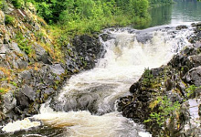 Водопад Кивач в Карелии