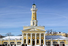 Кострома город на реке Волга. Пожарная каланча