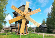 Деревня Верхние Мандроги на реке Свирь. Мельница