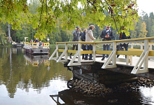 Деревня Верхние Мандроги на реке Свирь