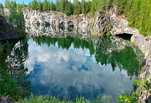 Горный парк Рускеала. Мраморный каньон в Республике Карелия